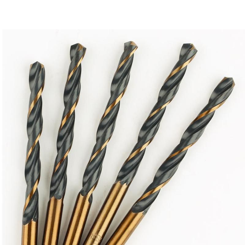 DIN338 Standard HSS 4341 Straight Shank Twist Drill Bit for Drilling Iron Aluminum Copper Metal Wood