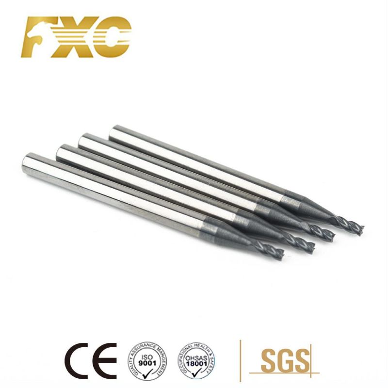 Solid Carbide Small Size 4 Flutes End Mill with Coating