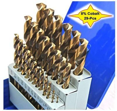 M42; 135s&deg; Fully-Ground Piece Twist Jobber Length Drill Bit Set