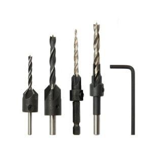 Power Tools HSS Drills Bits Factory Hex Shank Countersink Tapered Twist Drill Bit