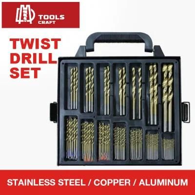 170PCS Stainless Metal 8% High Cobalt Copper Iron HSS Twist Drill Bit
