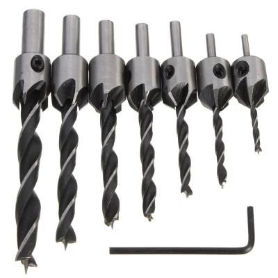 Dophee Flute Countersink Drills Bit HSS Drills Bit Reamer for Woodworking