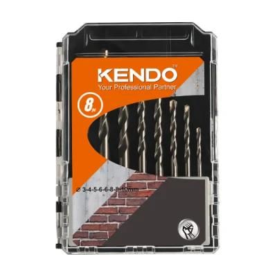 Kendo 8PC Metric Masonry Drill Bit Set Sand Blasting Finish Drilling Bits