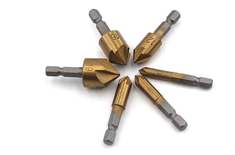 Z-Lion HSS Countersink Deburring Stainless Steel Drill Bit for Wood/Plastic Hole Saw Drilling