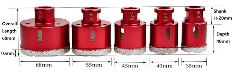 M14 Brazing Hard-Solder Diamond Core Drill Bits Hole Saw 6-70mm