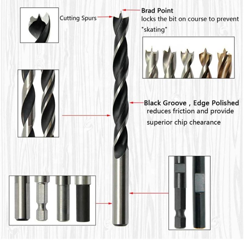 Pegatec Professional High Speed Steel HSS Wood Drill Bits