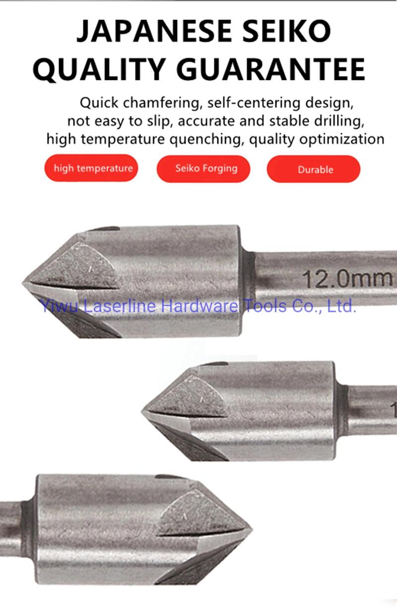 Original Makita Drill Bit for Metal Cu Ni Zn Hole Chamfering HSS Round Shank 5 Flutes Countersink Drill Bit