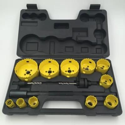 14PC HSS Bi-Metal Hole Saw Kit with Blow Box Drill Bits