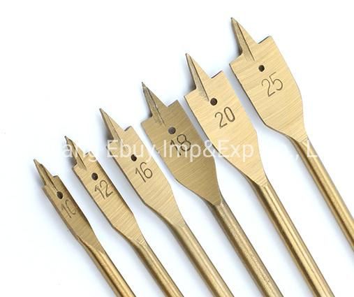 Titanium Coated Hex Shank Spade Bits Flat Boring Bit Wood Drill Bit 10/12/16/18/20/25mm