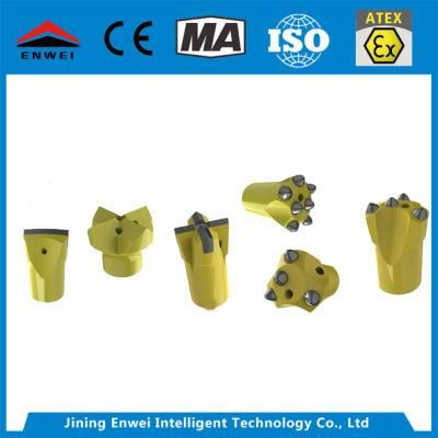 Tungsten Carbide Taper Drill Chisel Bit for Quarrying