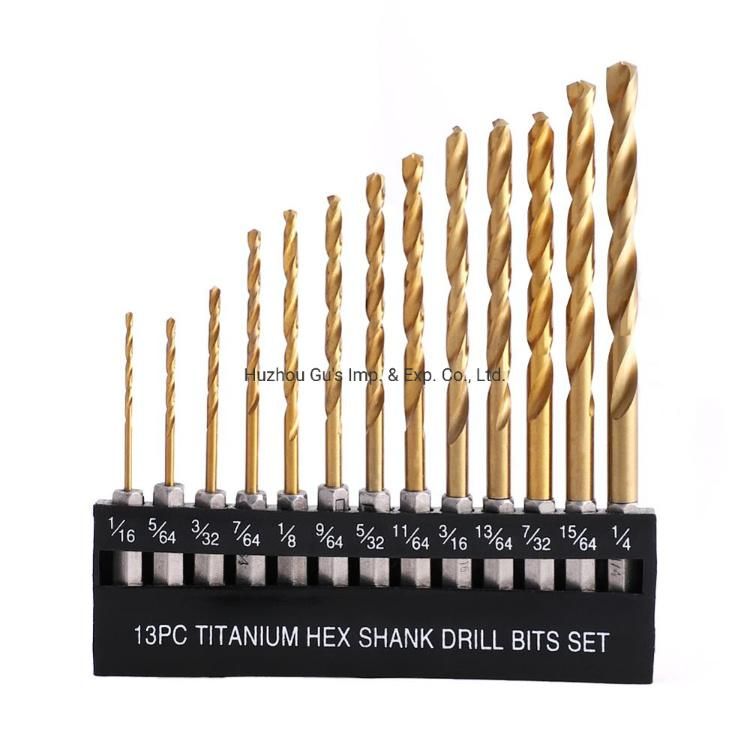 Hex Shank HSS Twist Drill Bit for Stainless Steel, Hard Metal