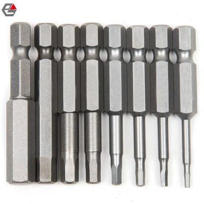 1/4 Inch Hex Shank 50mm Length S2 Steel Inner Hex Head Drill Screwdriver Set Bits Hex Head Allen Bits