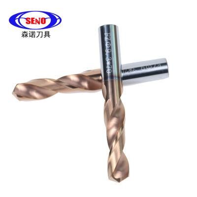 HRC55 Coated CNC Drilling Tools Indexable Straight Shank Carbide Twist Drill Bits