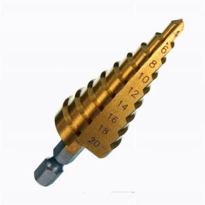 1PCS 4-20mm HSS Step Metal Drill Bits Set Titanium Cone Hole Cutter Tool Sets