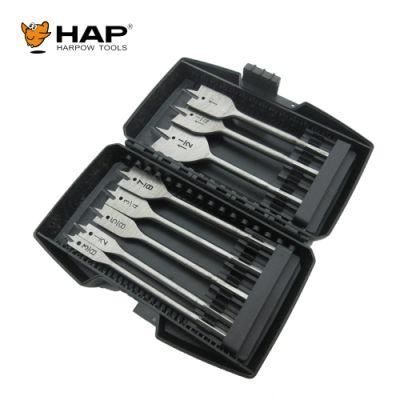 Plastic Box Packing High Quality Hcs Spade Wood Drill Bit Set 8PCS Flat Spade Drill Bit Set