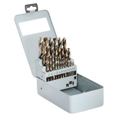 Cobalt Twist Drill Bit Set-29 PCS M35 Jobber Length with Storage Kit