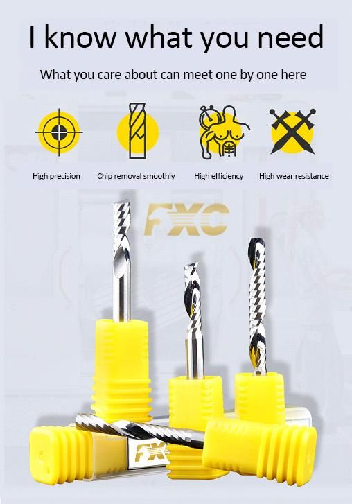 Carbide One Single Flute End Mill Cutter Milling Cutter