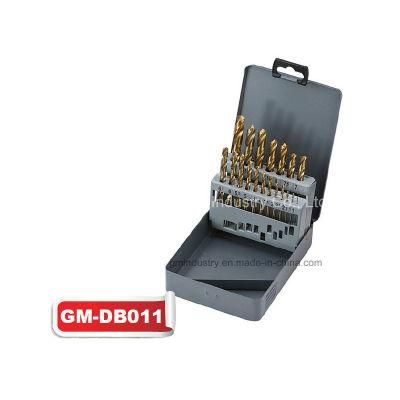 19PCS HSS Straight Shank Tin-Coated Twist Drill Bit Set (GM-dB011)