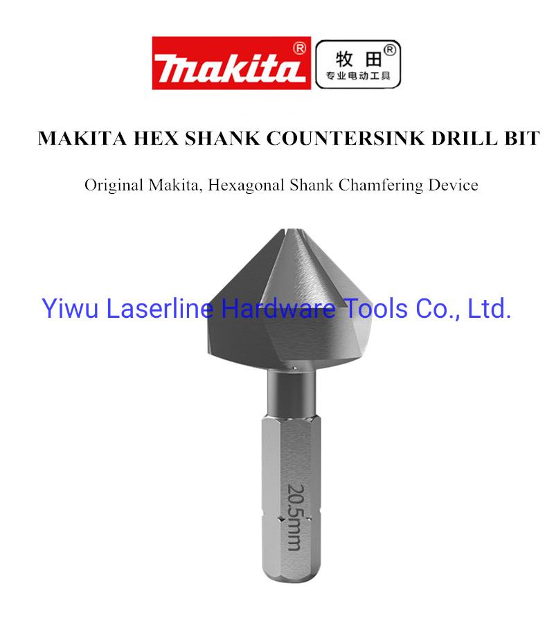 Original Makita 3 Flutes Countersink Drill Bits for Chamfering Hole