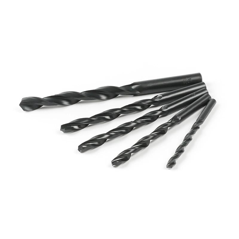 Black HSS Straight Shank Twist Drill Bits Set for Metal, Stainless Steel