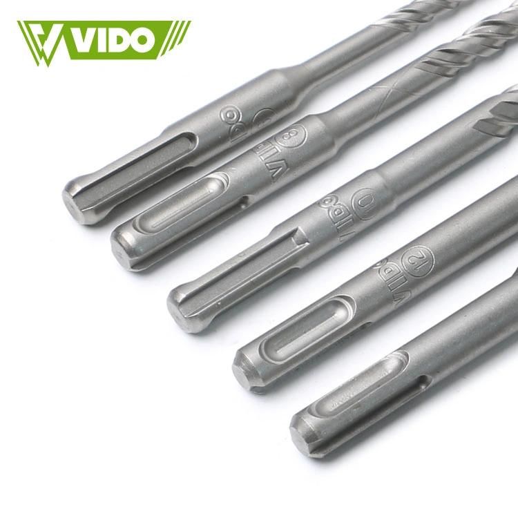 Vido 6*160 SDS Plus Hammer Drill Bit for Cutting Concrete, Cutting Stone