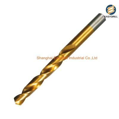 DIN338 Jobber Length HSS Drills HSS Drill Bit Fully Ground Titanium HSS Twist Drill for Hardened Steel Metal Aluminium etc (SED-HTFT)