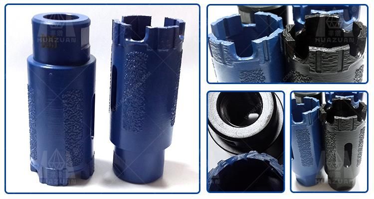 Blue Diamond Vacuum Brazed Core Drill Bit for Granite Marble