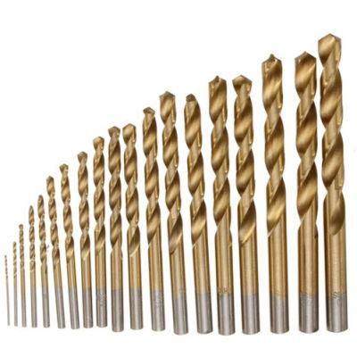 19PCS High Speed Steel Titanizing Parallel Shank Twist Drill Multi-Purpose 3mm-10mm Round Handle Electric Drills