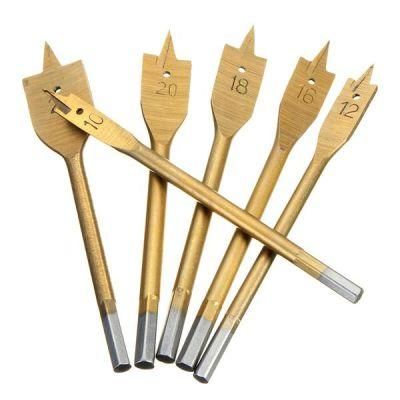 6PCS Set Hex Shank Spade Bit Flat Boring Bit Wood Flat Drill Bit Set