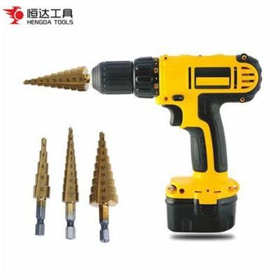 Quick Change HSS Titanium Coated Spiral Grooved Step Drill Bit