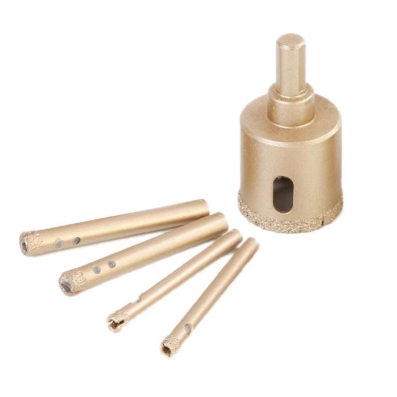 Brazing Hard-Solder Diamond Hole Saw Glass Marble Granite Concrete Vitrified Brick Core Drill Bits 6-65mm