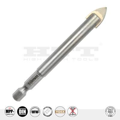 Premium Quick Change Tct Glass Tile Drill Bit DIN6.35e Shank for Glass Tile Ceramic Porcelain Drilling