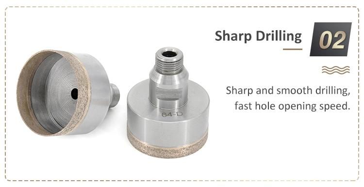 Thread Shank Sintered Diamond Core Drill Bits for Glass Ceramic