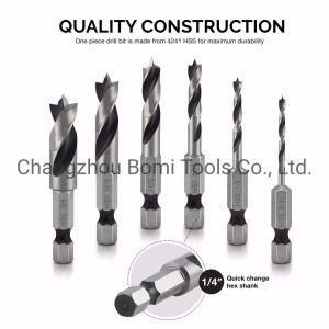 HSS Customized Drills Bits Power Drill Hex Shank with Stubby Brad Point Drill Bit