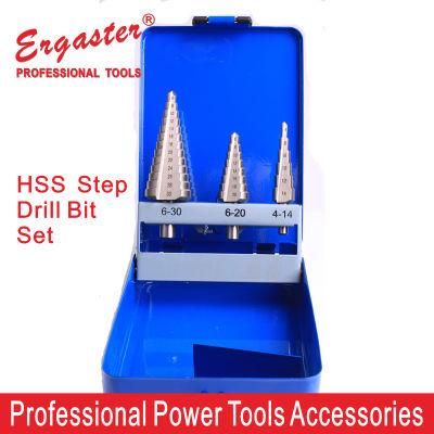 Titanium Coated High Speed Steel Step Bit Set