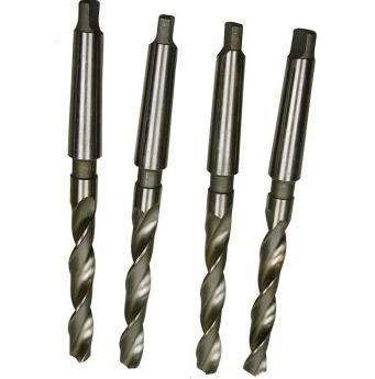 Black and White DIN345 HSS Morse Taper Shank Twist Drill Bits for Metal Drilling