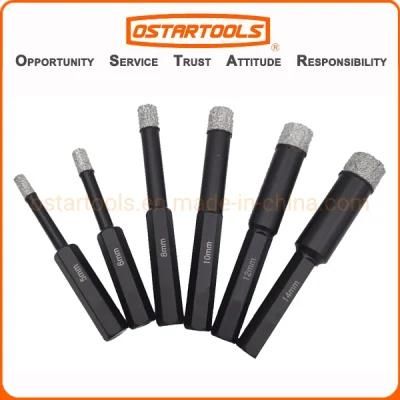 Vacuum Brazed Diamond Tip Core Drill Bit for Porcelain Tile