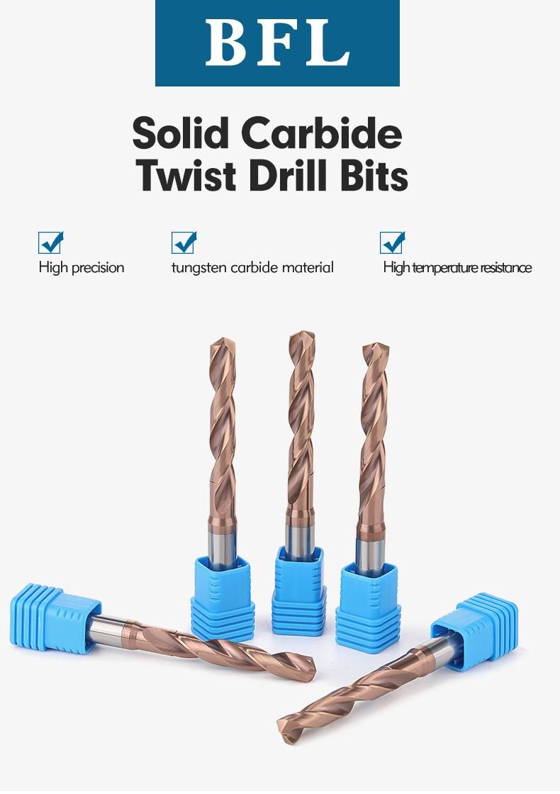 Bfl Solid Carbide Drill Carbide Drill Bits Tungsten Steel Twist Internal Dilling Tool Coating Inner Drills