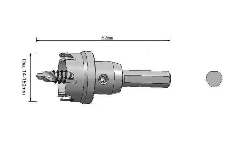 Chinese Factory Carbide Tipped Hole Saw with 50mm Depth