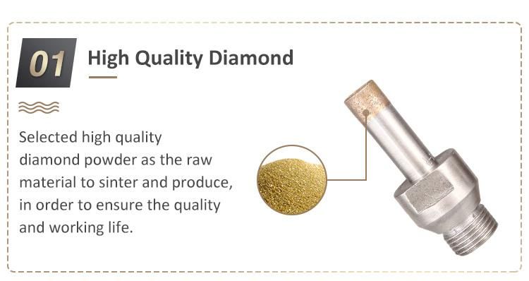 Glass Cut Diamond Drill Bit Sintered Diamond Core Drill Bit