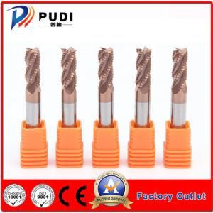 HRC50 Solid Carbide 4flutes Rough Leather Cutting Tool