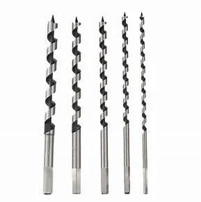 Quick Change Hex Shank Single Flute Long Wood Auger Drill Bit with Stem for Wood Drilling
