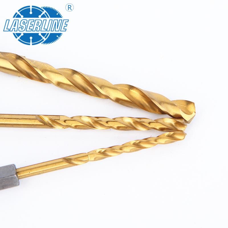 HSS Twist Drill Bit 1/4 Hex Shank Twist Drill Bit High Speed Steel for Wood Plastic Drilling Tool