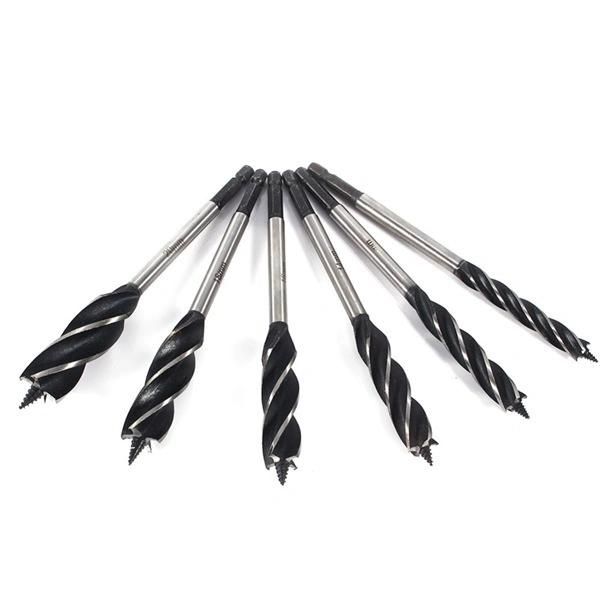 1 Set of 6 Hexagonal Shank Extended Woodworking Drill Set
