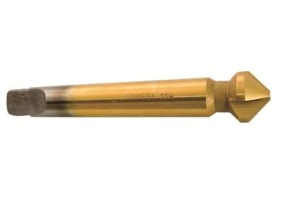 3 Flute 90 Deg. Countersink, Taper Shank, HSS Gold