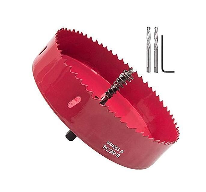 Bi-Metal Hole Saw Set in Case with Mandrels, High Speed Durable for Cutting Metal, Plastic Plate