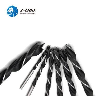 Z-Lion 7PCS High-Carbon Steel Quick Woodworking Three Point Rotary Twist Drill Bit Set for Cork/Rubber