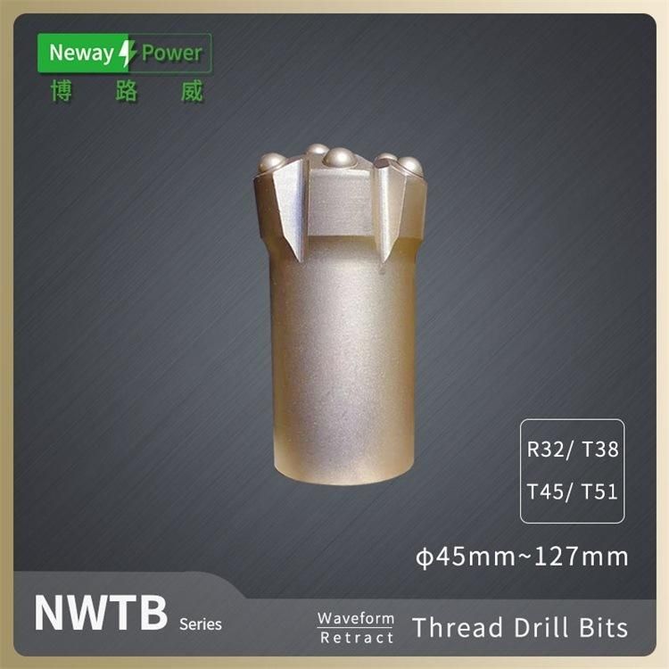 45mm R32 Thread Drilling Tools Drill Button Bits