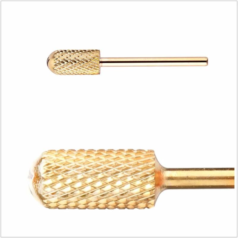 Electric Gold Carbide Nail Drill File Broach Bit