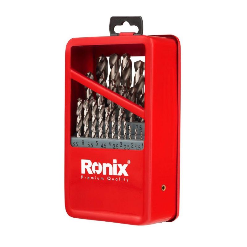 Ronix Model Rh-5582 Hand Tools Wood Drill Bits Set Metal Box